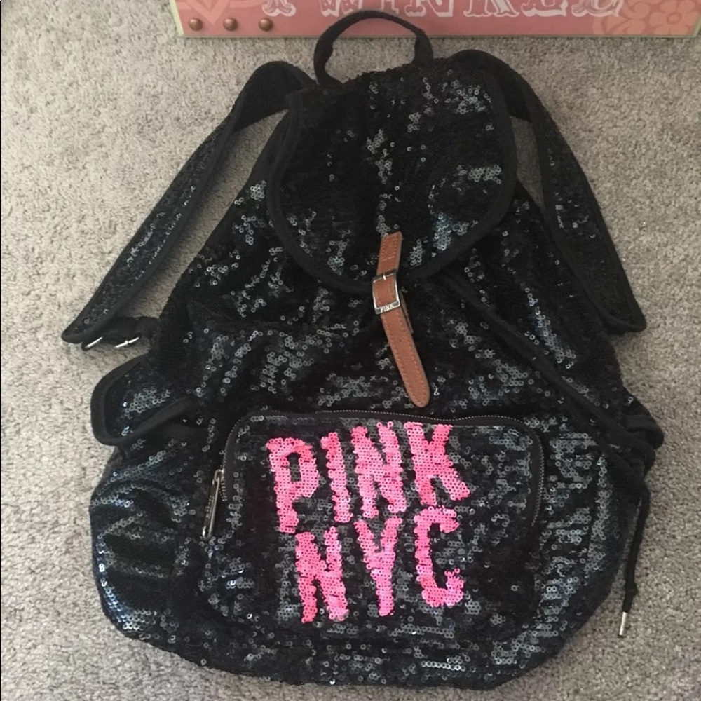 PINK limited edition NYC bad covered in sequins!